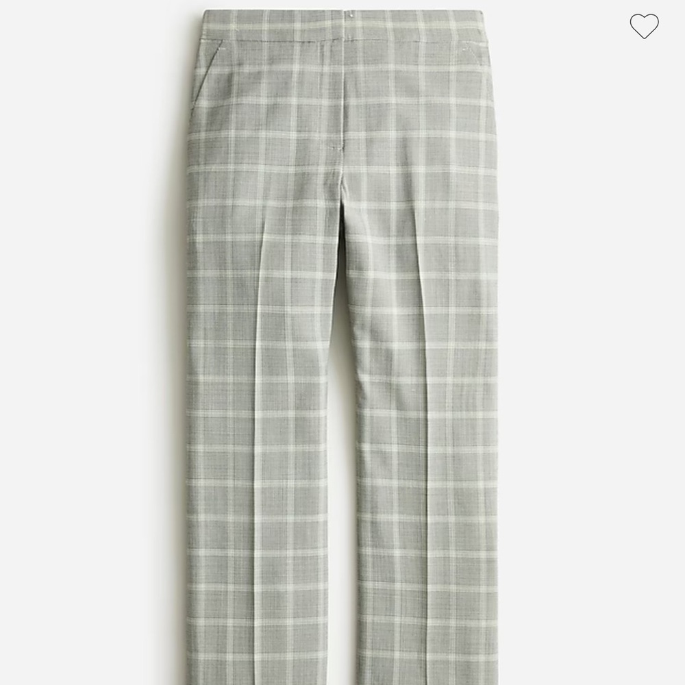 NWT JCREW KATE PLAID PANTS